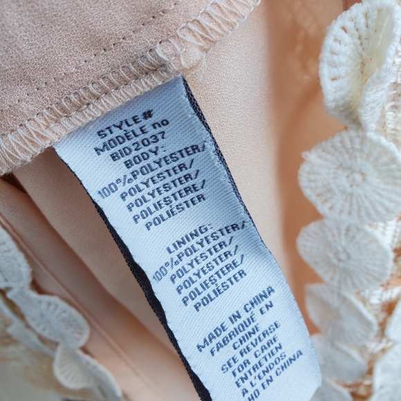 Anthropologie Lace Off the Shoulder Cream Peach Dress - Picture 7 of 7